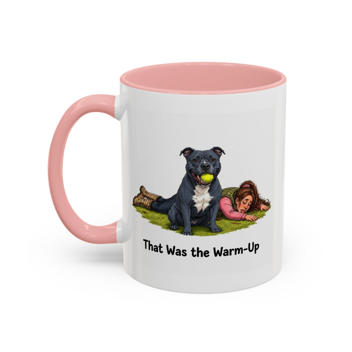 Warm-Up Mug - Staffordshire Bull Terrier - Blue - Woman