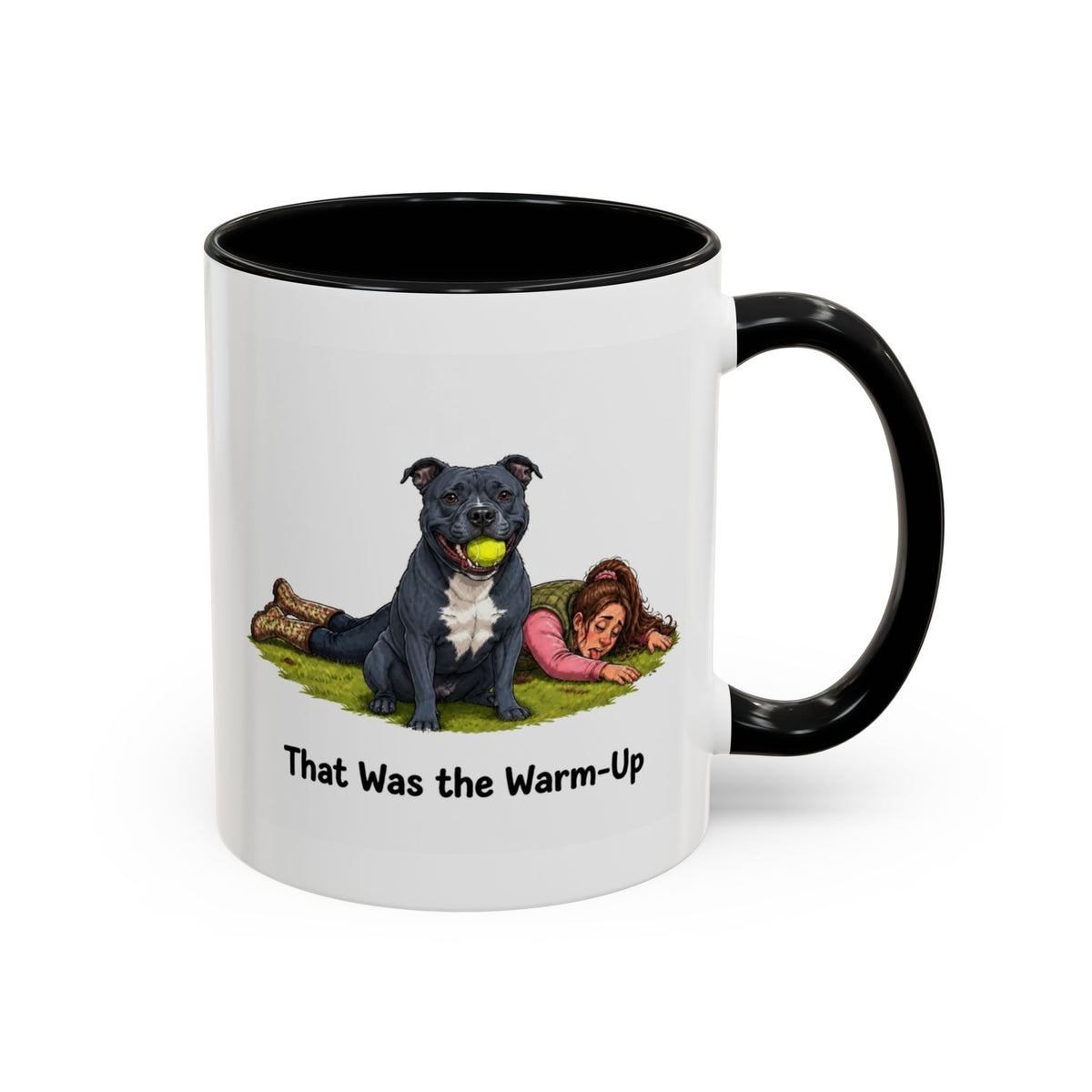 Warm-Up Mug - Staffordshire Bull Terrier - Blue - Woman