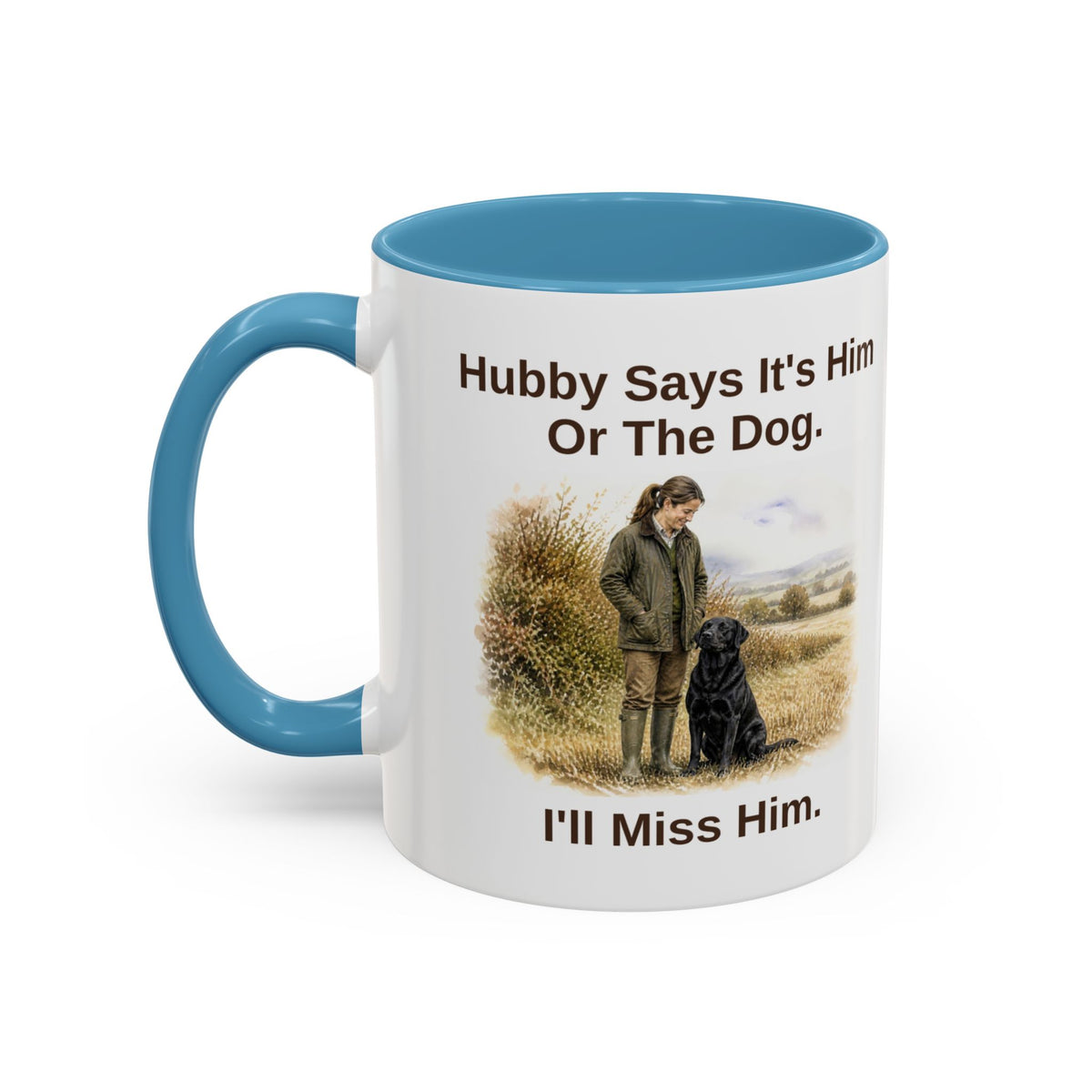 Hubby Says Mug - Labrador - Black - Brunette