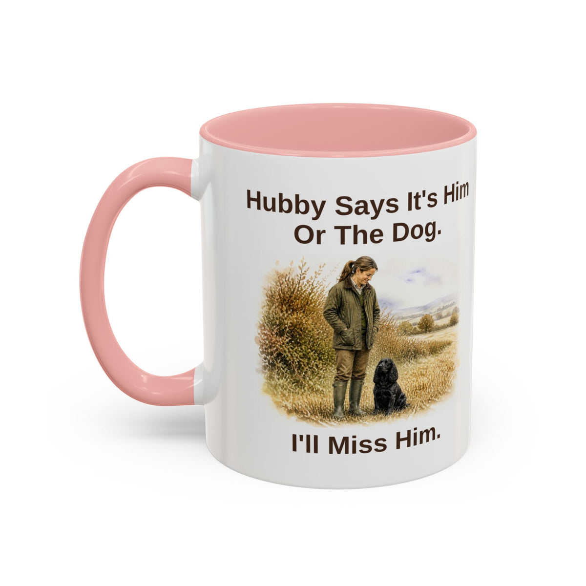 Hubby Says Mug - Cocker Spaniel - Black - Brunette