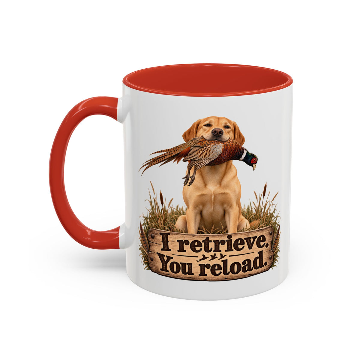 Funny Yellow Labrador Mug - I Retrieve You Reload, Gundog Owner Gift, Shooting Dog Lover Coffee Mug, 11oz