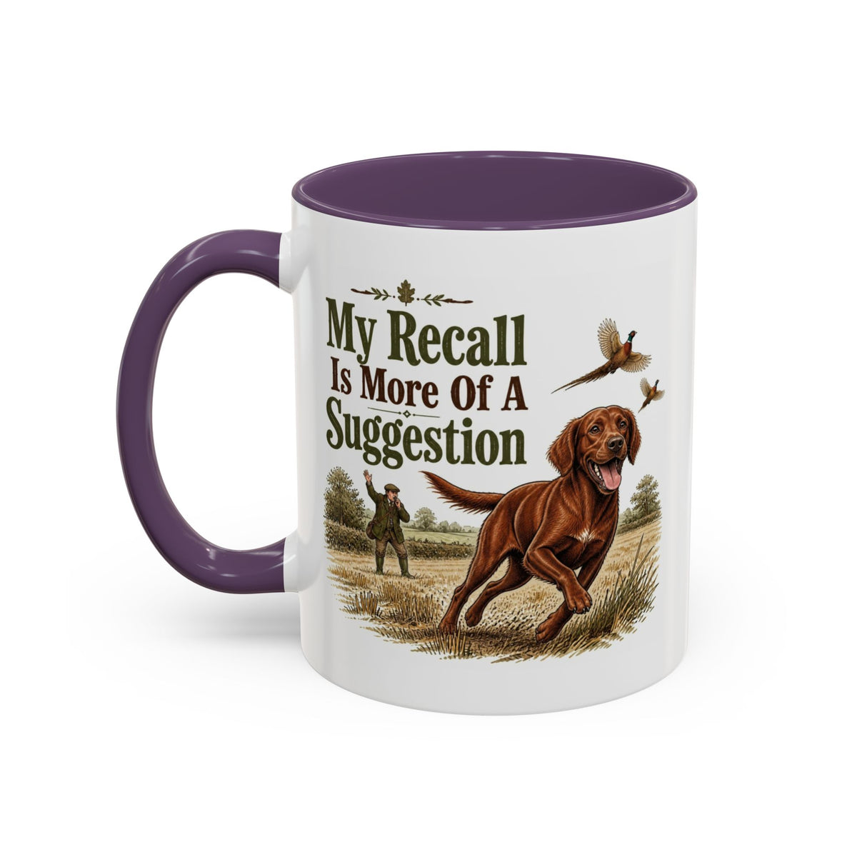 Funny Red Setter Mug - My Recall Is More Of A Suggestion, Working Gun Dog Gift, Pheasant Shooting Mug, 11oz