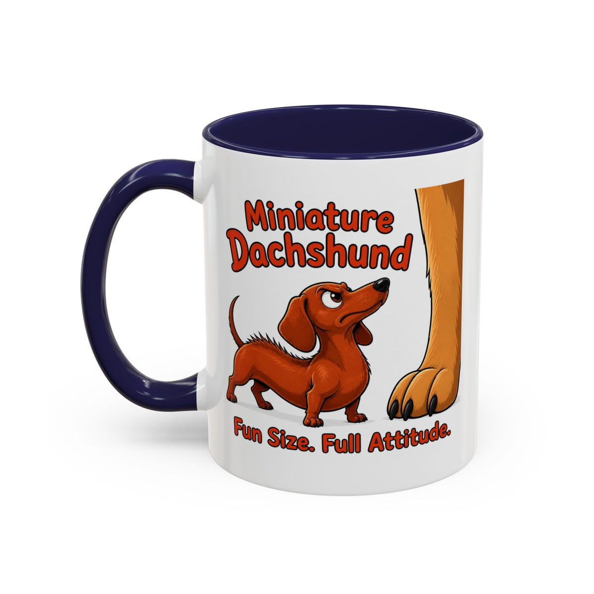Fun Size Full Attitude Mug - Dachshund - Red