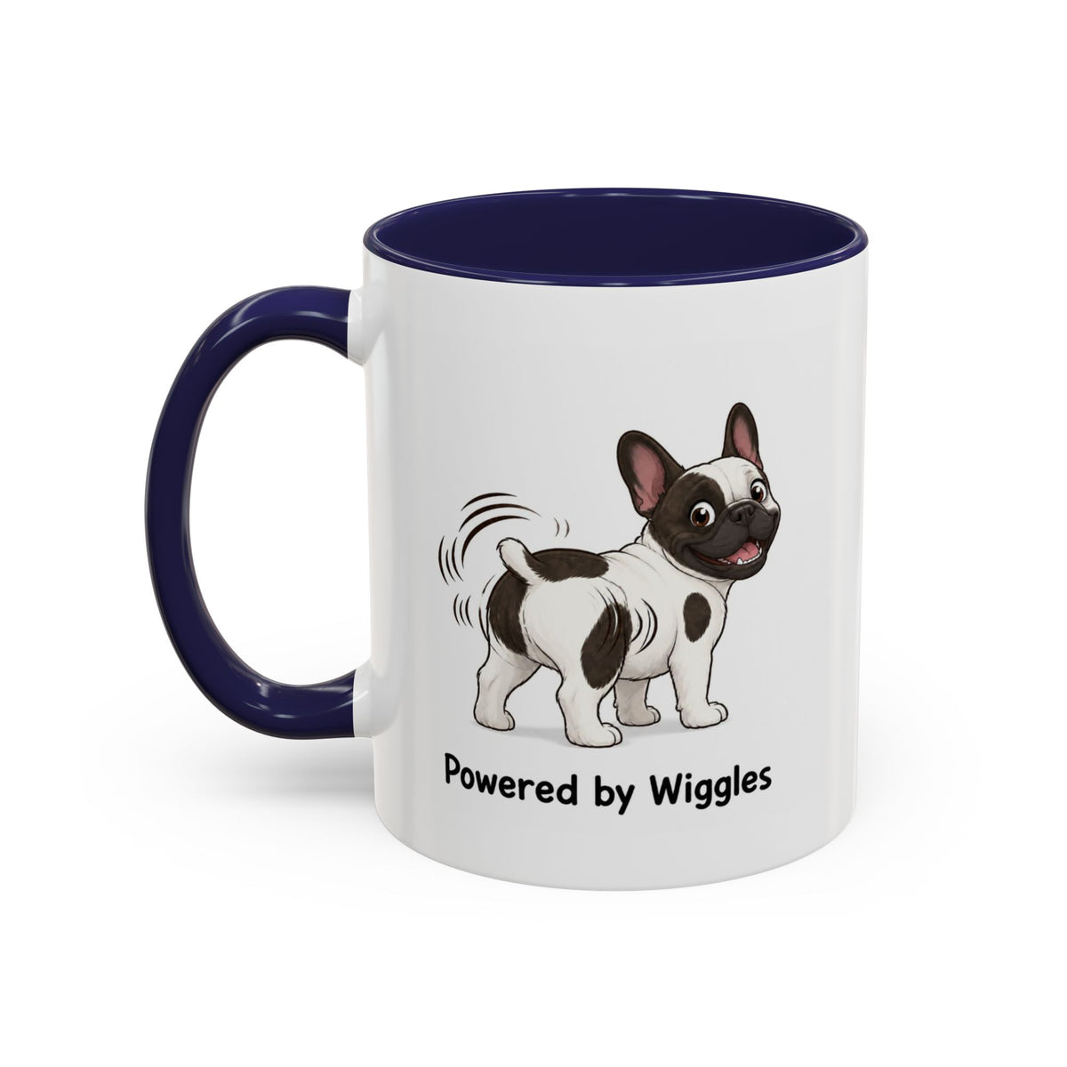 Powered by Wiggles Mug - French Bulldog - Pied