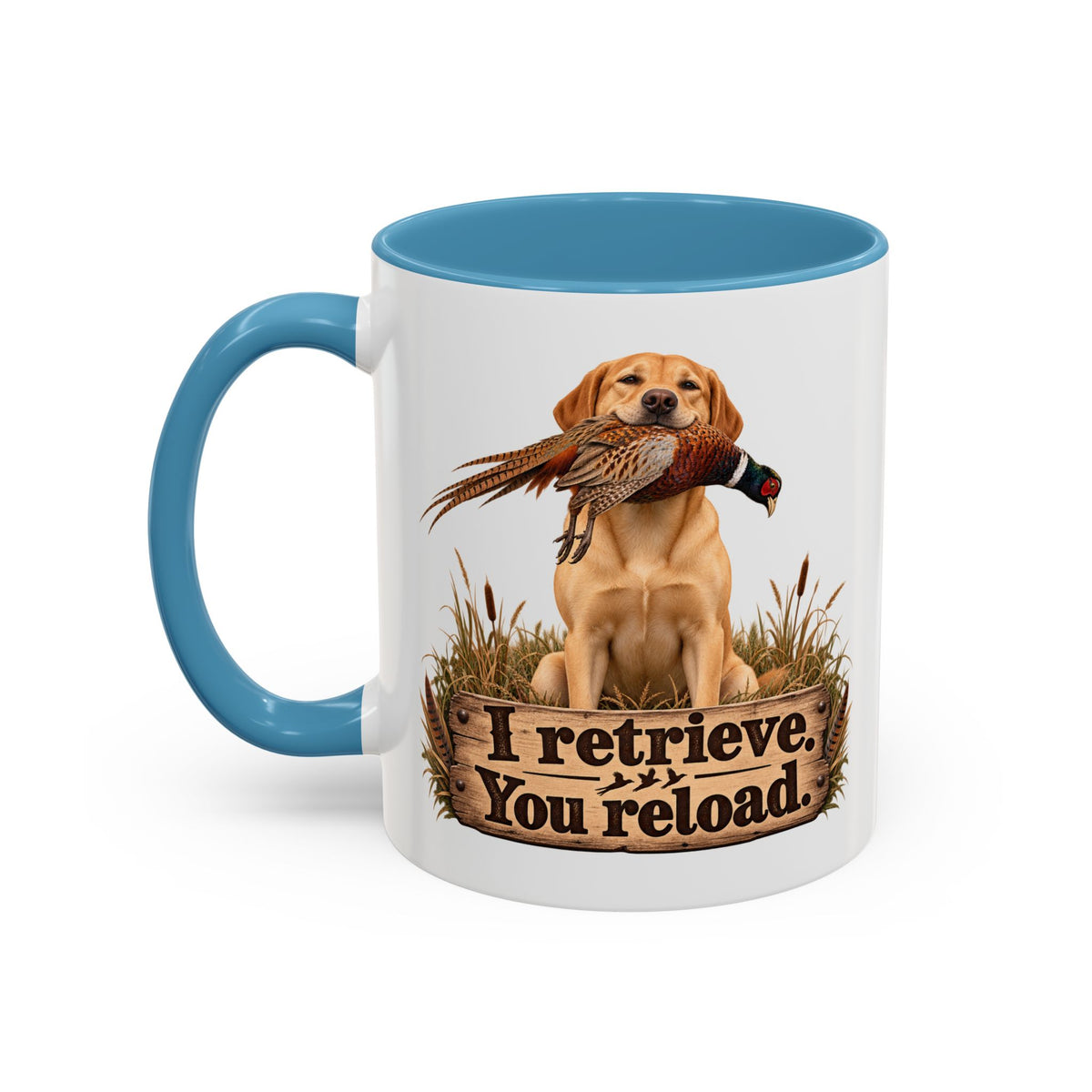 Funny Yellow Labrador Mug - I Retrieve You Reload, Gundog Owner Gift, Shooting Dog Lover Coffee Mug, 11oz