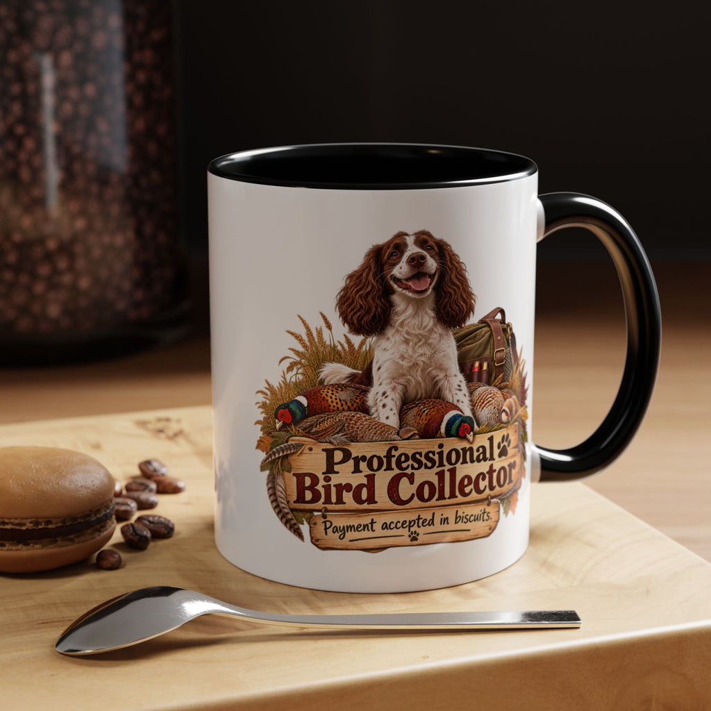 Funny Liver and White Springer Spaniel Mug - Professional Bird Collector, Gundog Owner Gift, Shooting Dog Lover Coffee Mug, 11oz