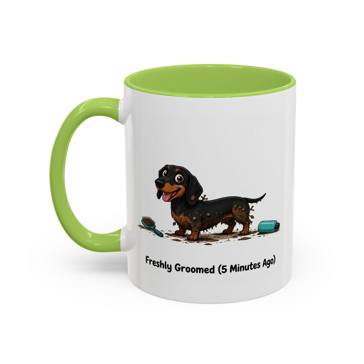 Freshly Groomed Mug - Mini Smooth Dachshund - Black & Tan