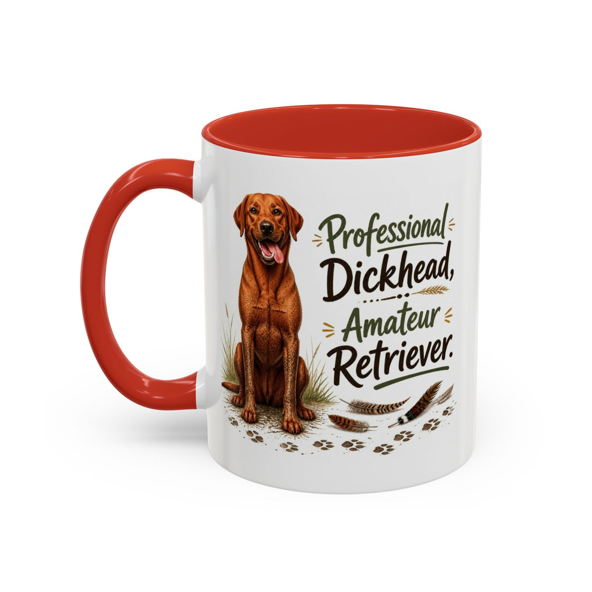 Funny Fox Red Labrador Mug - Professional Dickhead, Amateur Retriever, Working Gun Dog Gift, Pheasant Shooting Mug, 11oz