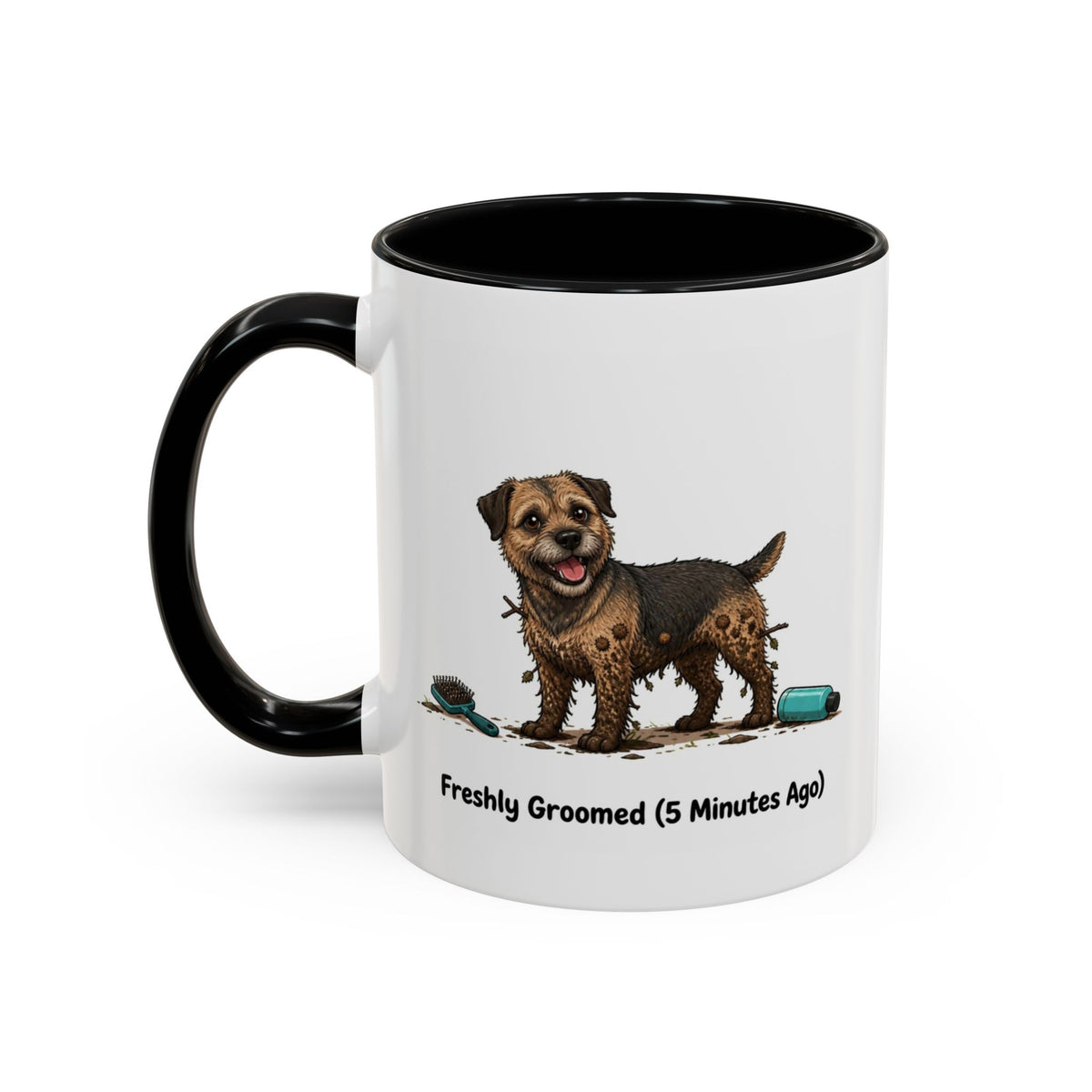 Freshly Groomed Mug - Border Terrier - Grizzle & Tan