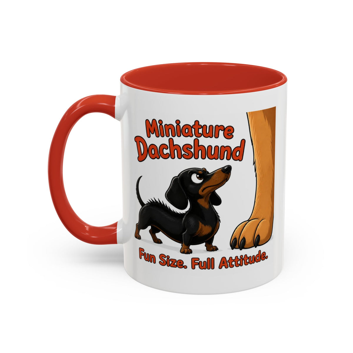 Fun Size Full Attitude Mug - Dachshund - Black & Tan