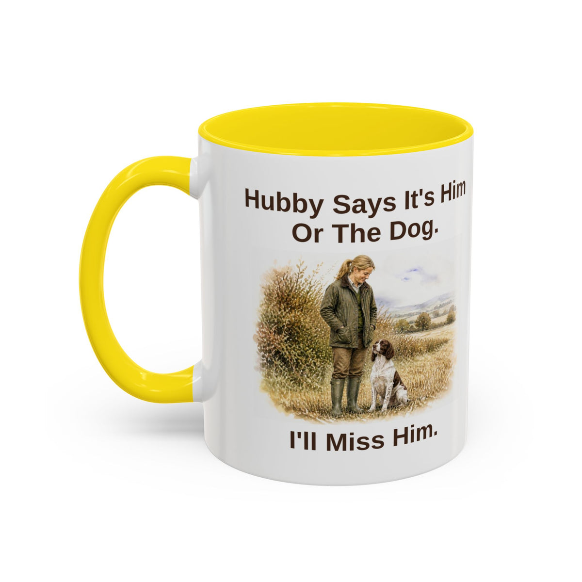 Hubby Says Mug - Springer Spaniel - Liver & White - Blonde