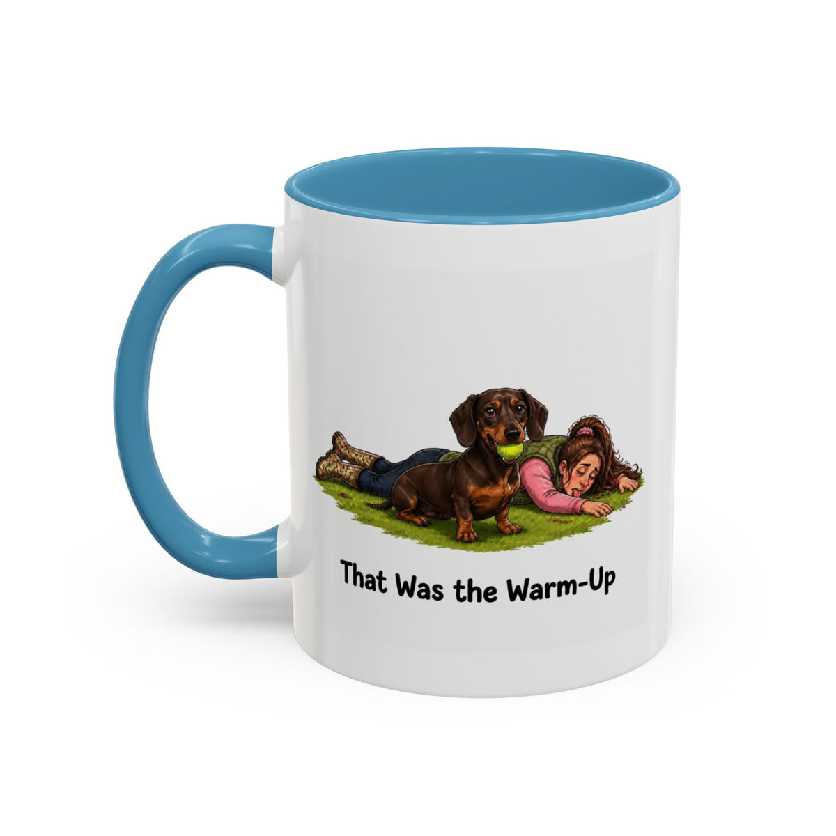 Warm-Up Mug - Mini Smooth Dachshund - Chocolate & Tan - Woman