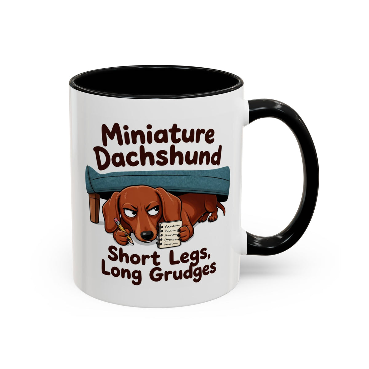 Short Legs Long Grudges Mug - Dachshund - Red