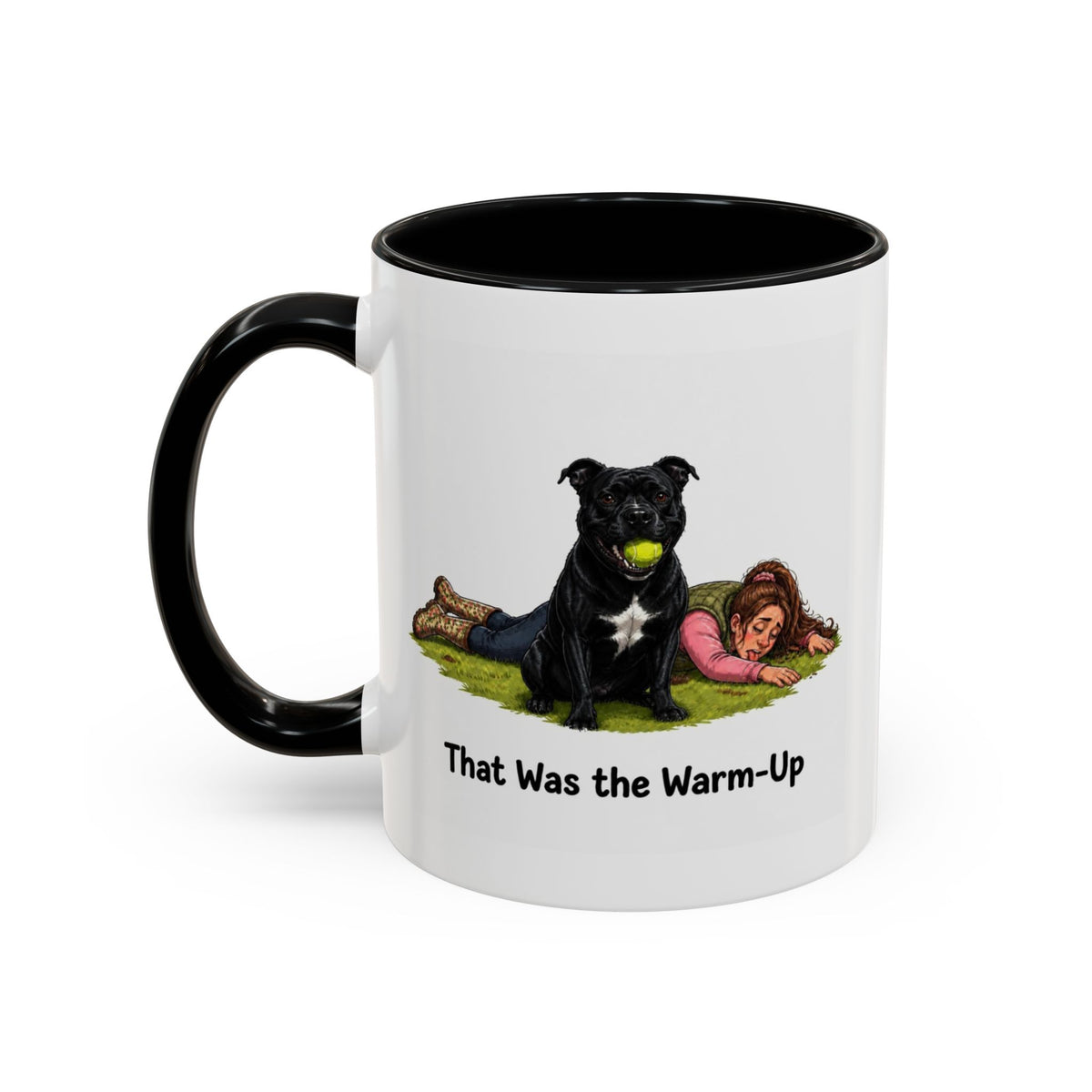 Warm-Up Mug - Staffordshire Bull Terrier - Black - Woman