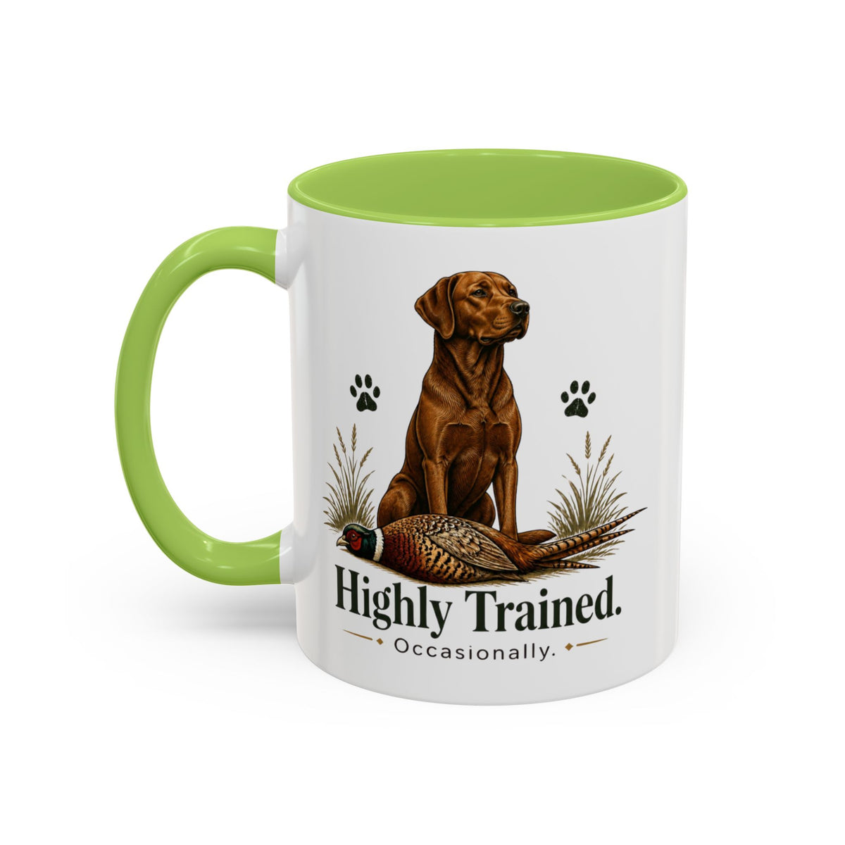Funny Fox Red Labrador Mug - Highly Trained Occasionally, Gundog Owner Gift, Shooting Dog Lover Coffee Mug, 11oz