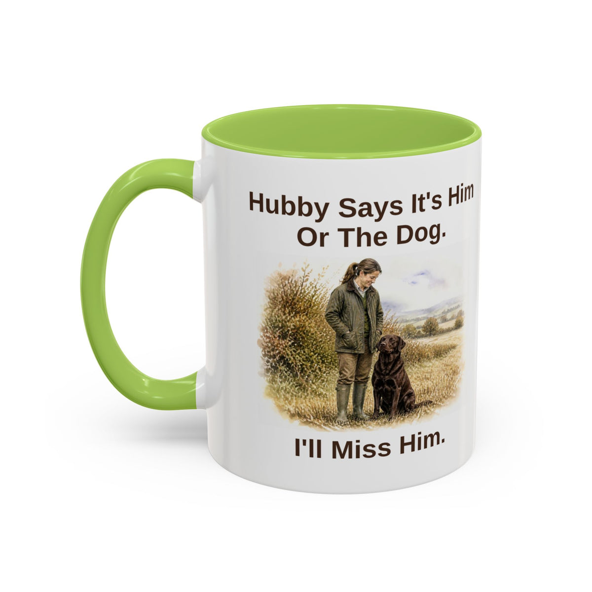 Hubby Says Mug - Labrador - Chocolate - Brunette