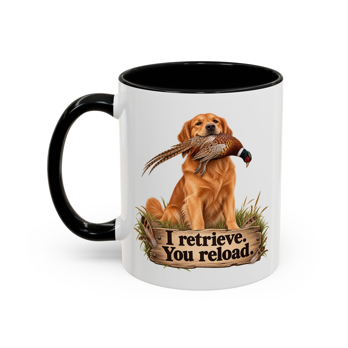 Funny Golden Retriever Mug - I Retrieve You Reload, Gundog Owner Gift, Shooting Dog Lover Coffee Mug, 11oz