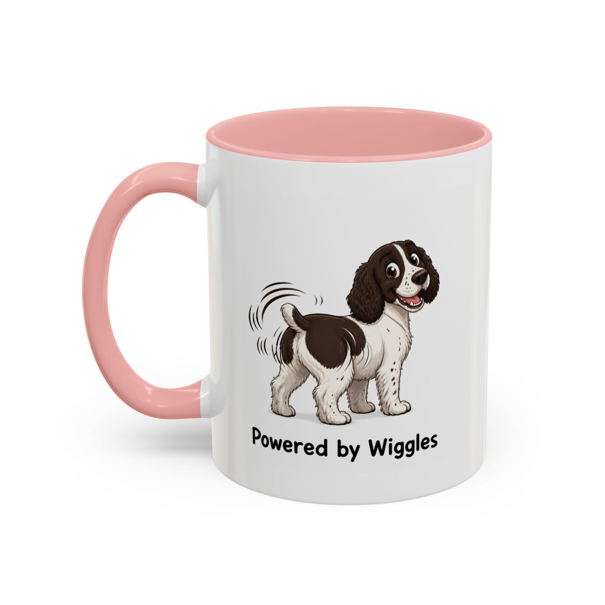 Powered by Wiggles Mug - Springer Spaniel - Liver & White