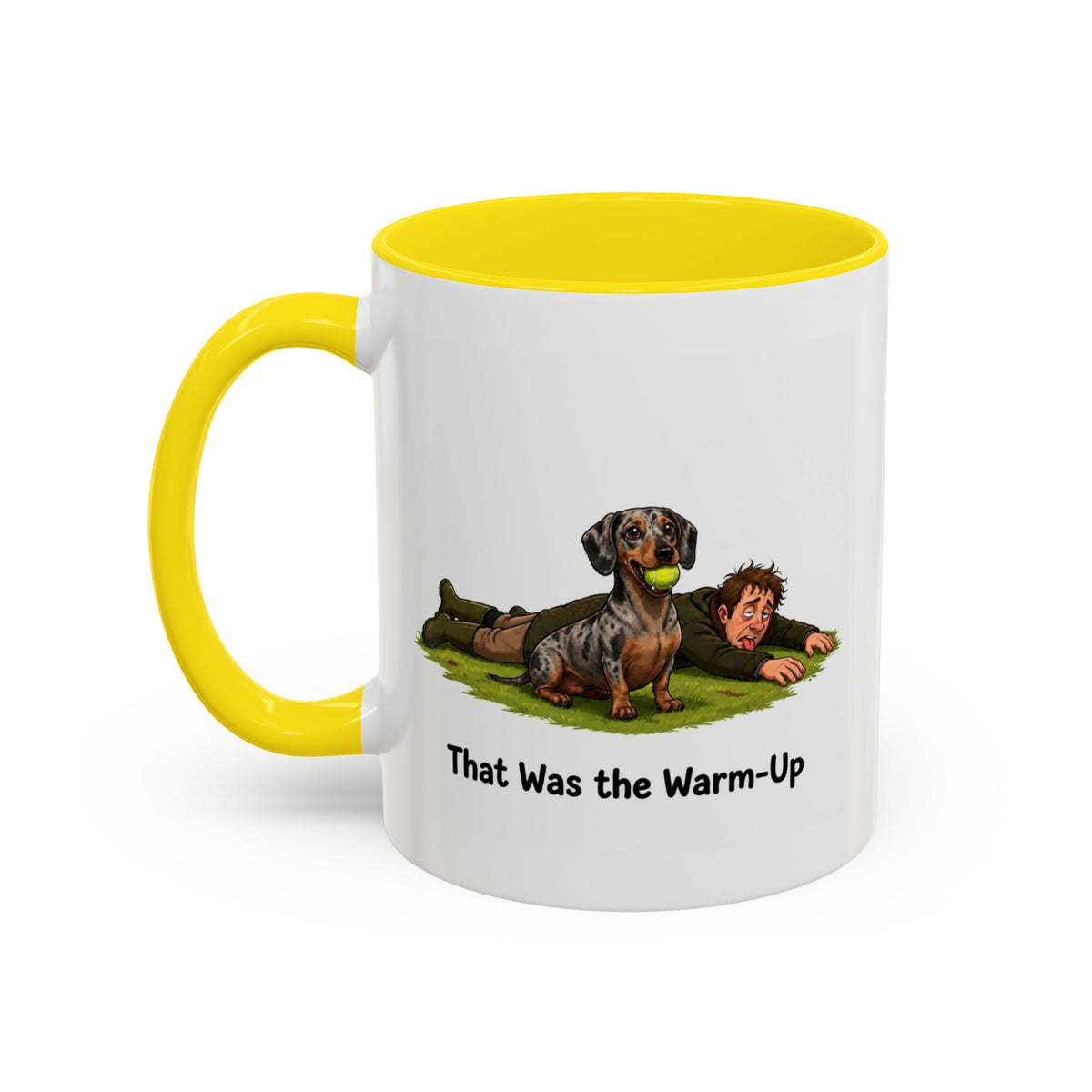 Warm-Up Mug - Mini Smooth Dachshund - Dapple - Man