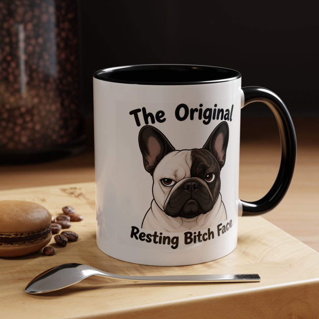 Resting Bitch Face Mug - French Bulldog - Pied