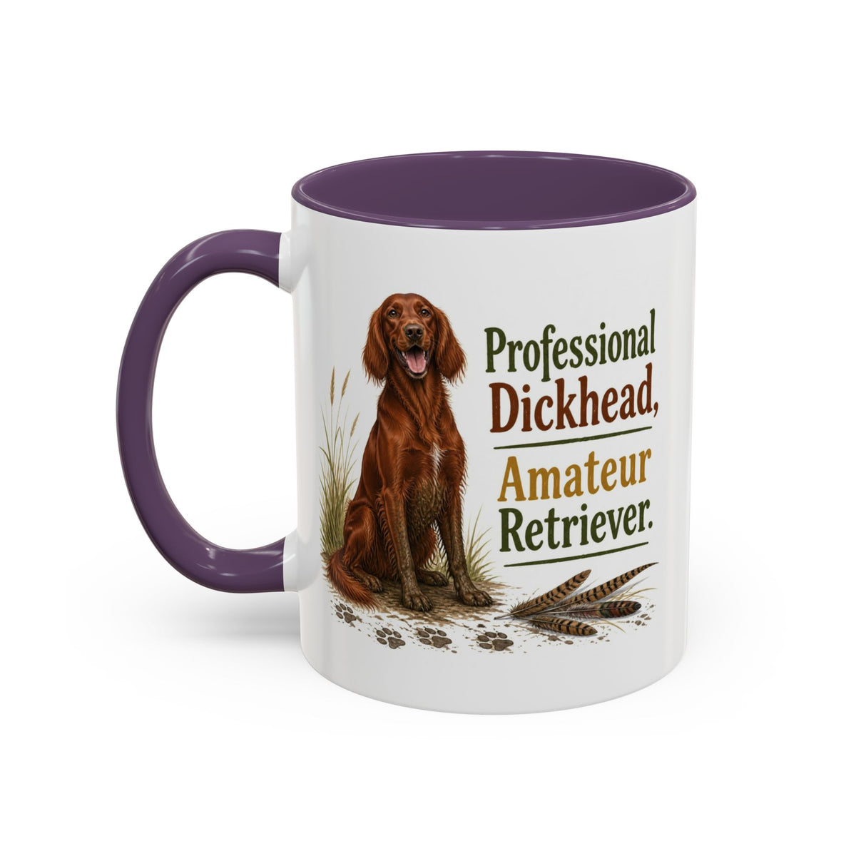 Funny Red Setter Mug - Professional Dickhead, Amateur Retriever, Working Gun Dog Gift, Pheasant Shooting Mug, 11oz