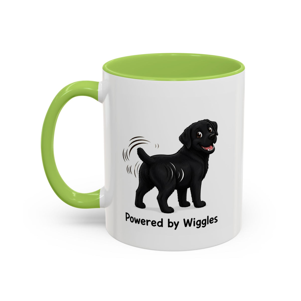Powered by Wiggles Mug - Labrador - Black