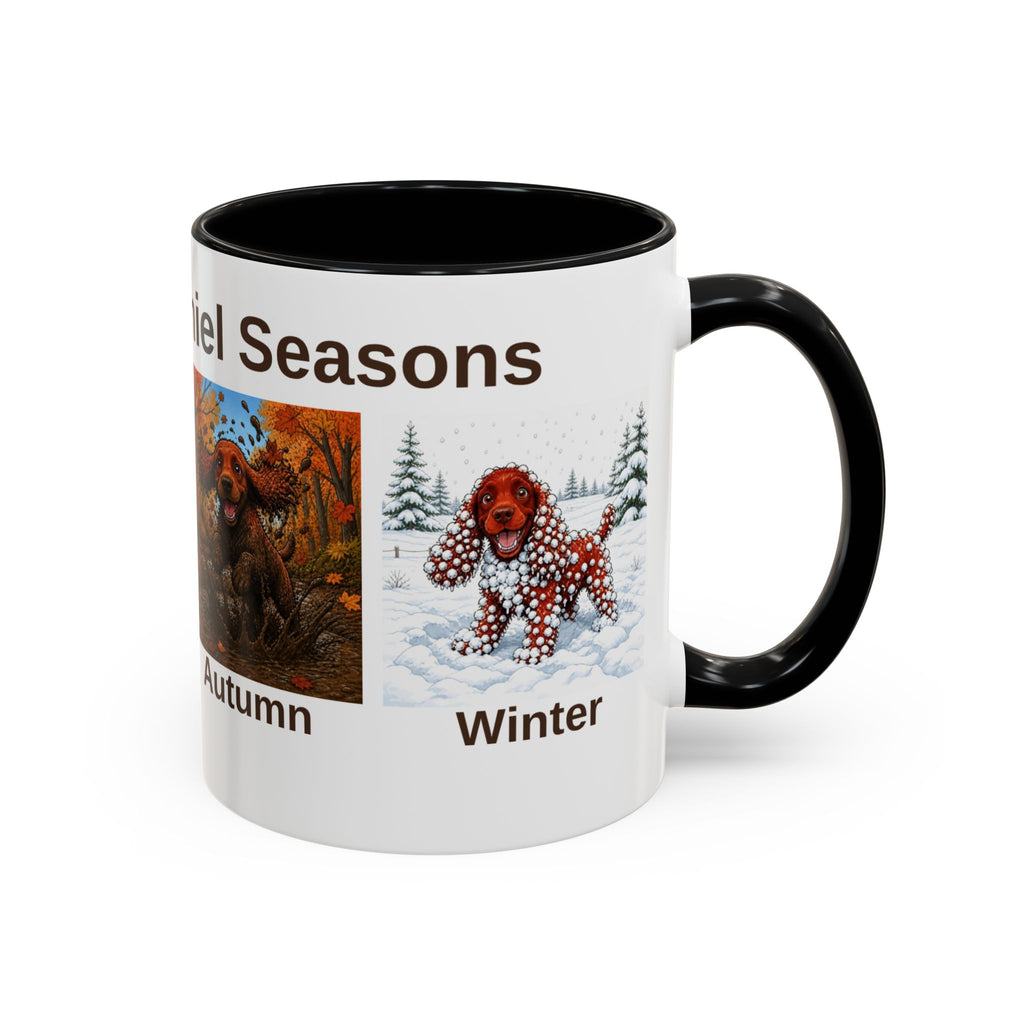 Four Spaniel Seasons Mug - Cocker Spaniel - Red