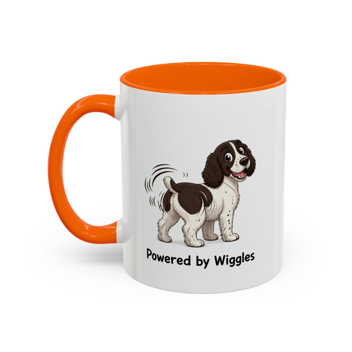 Powered by Wiggles Mug - Springer Spaniel - Liver & White