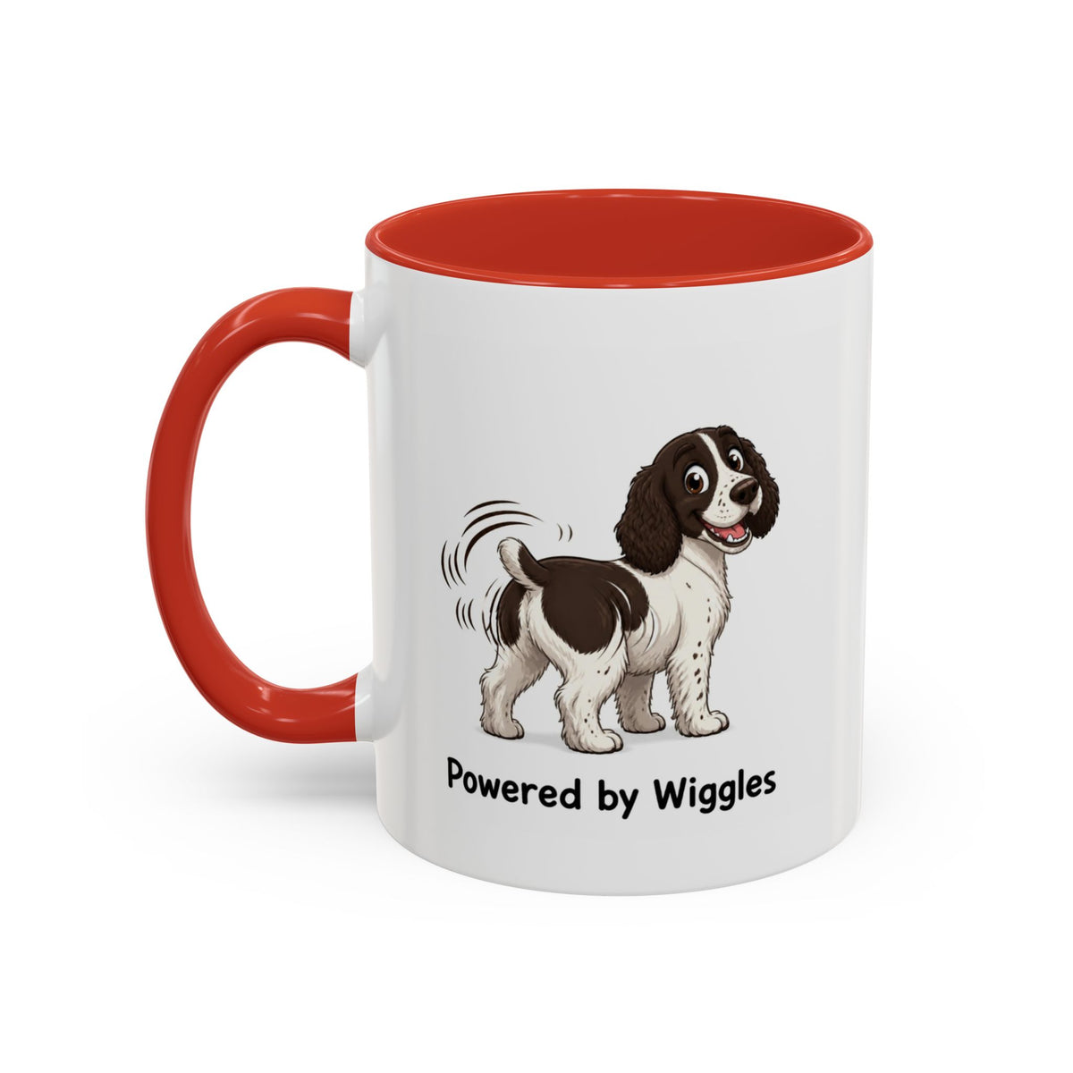 Powered by Wiggles Mug - Springer Spaniel - Liver & White