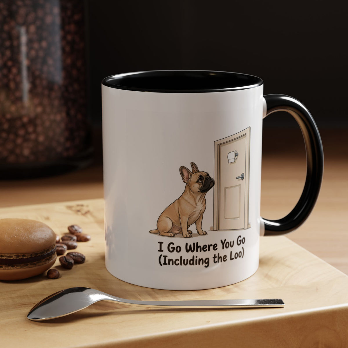 I Go Where You Go Mug - French Bulldog - Fawn