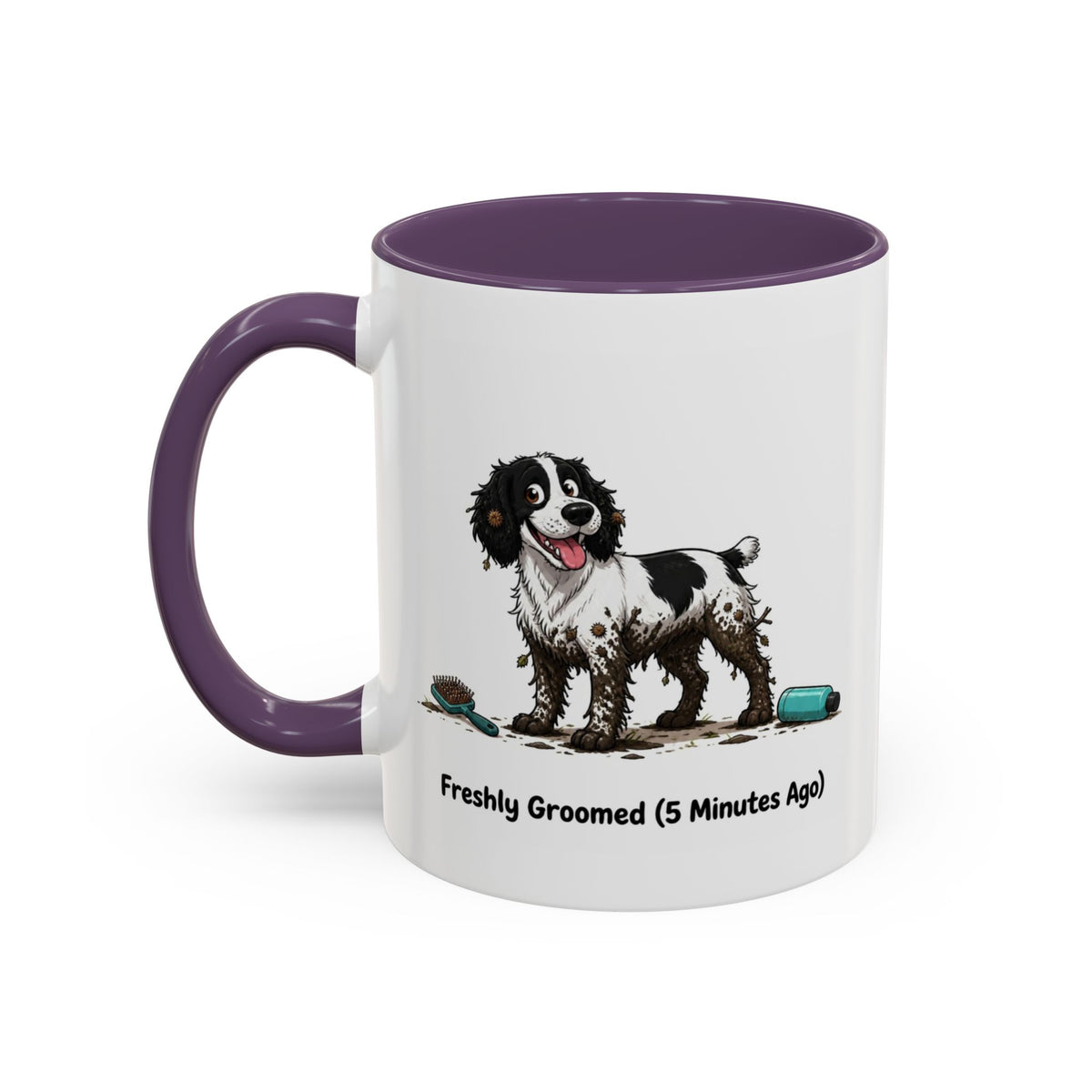 Freshly Groomed Mug - Springer Spaniel - Black & White