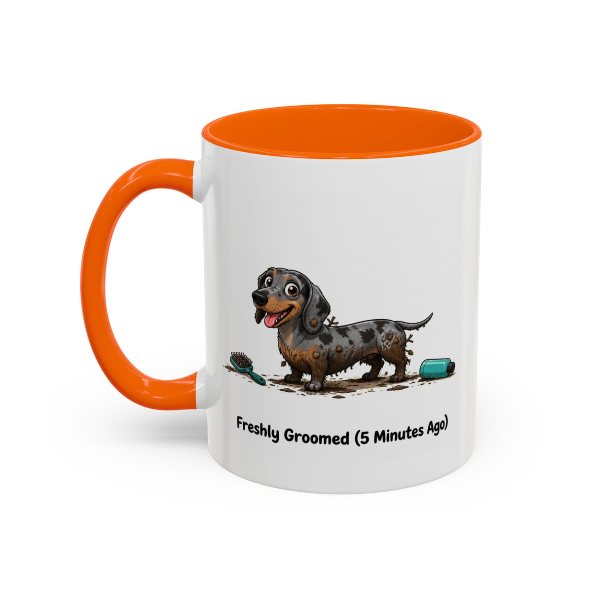 Freshly Groomed Mug - Mini Smooth Dachshund - Dapple