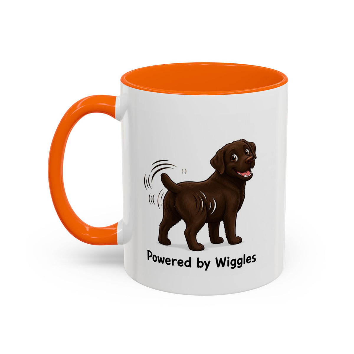 Powered by Wiggles Mug - Labrador - Chocolate