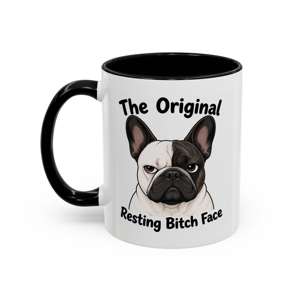Resting Bitch Face Mug - French Bulldog - Pied