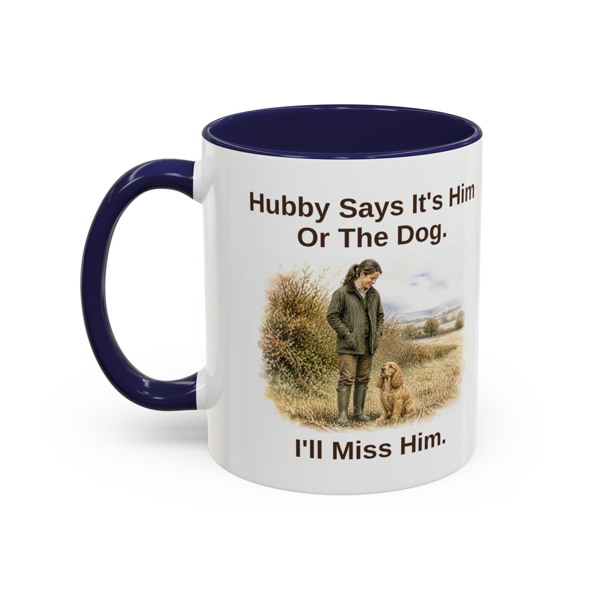 Hubby Says Mug - Cocker Spaniel - Yellow (Golden) - Brunette
