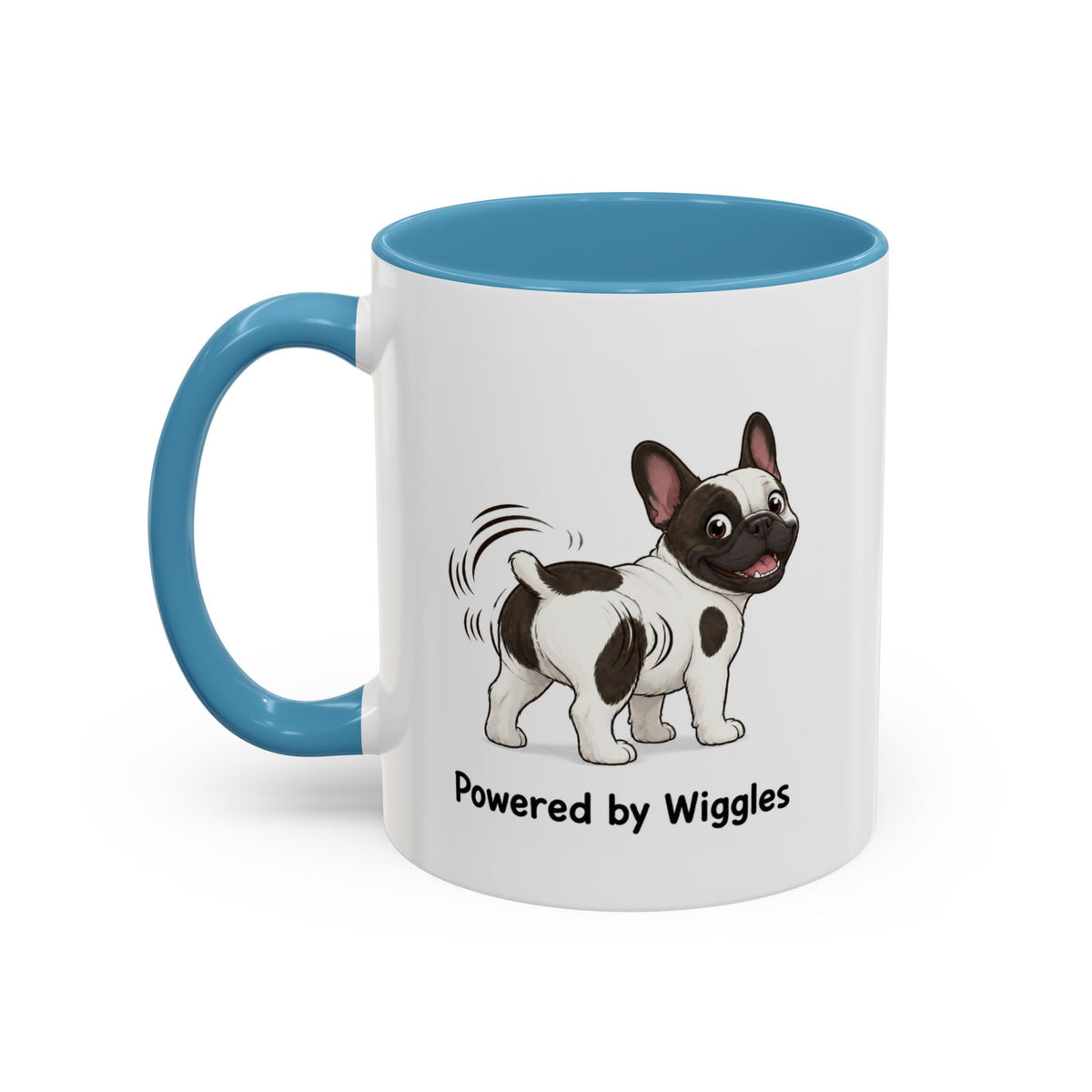 Powered by Wiggles Mug - French Bulldog - Pied