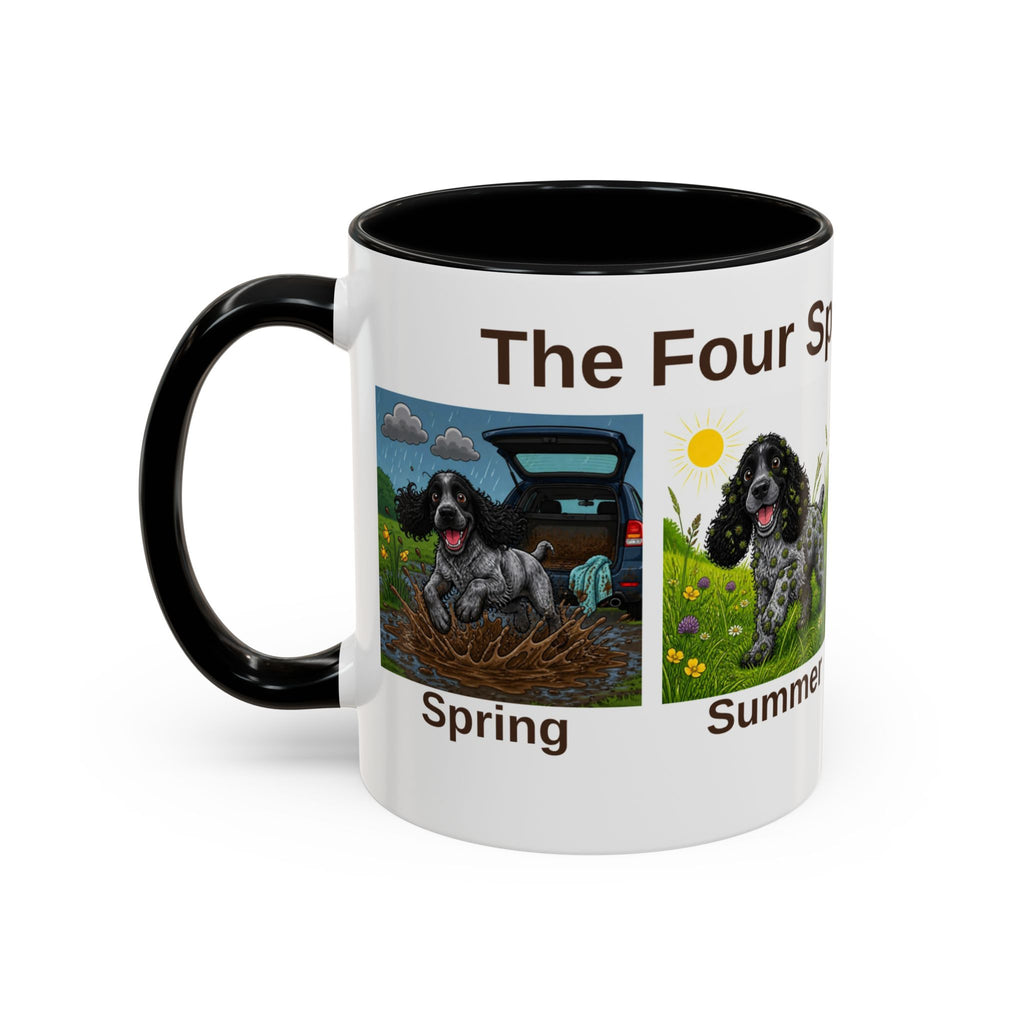 Four Spaniel Seasons Mug - Cocker Spaniel - Blue Roan