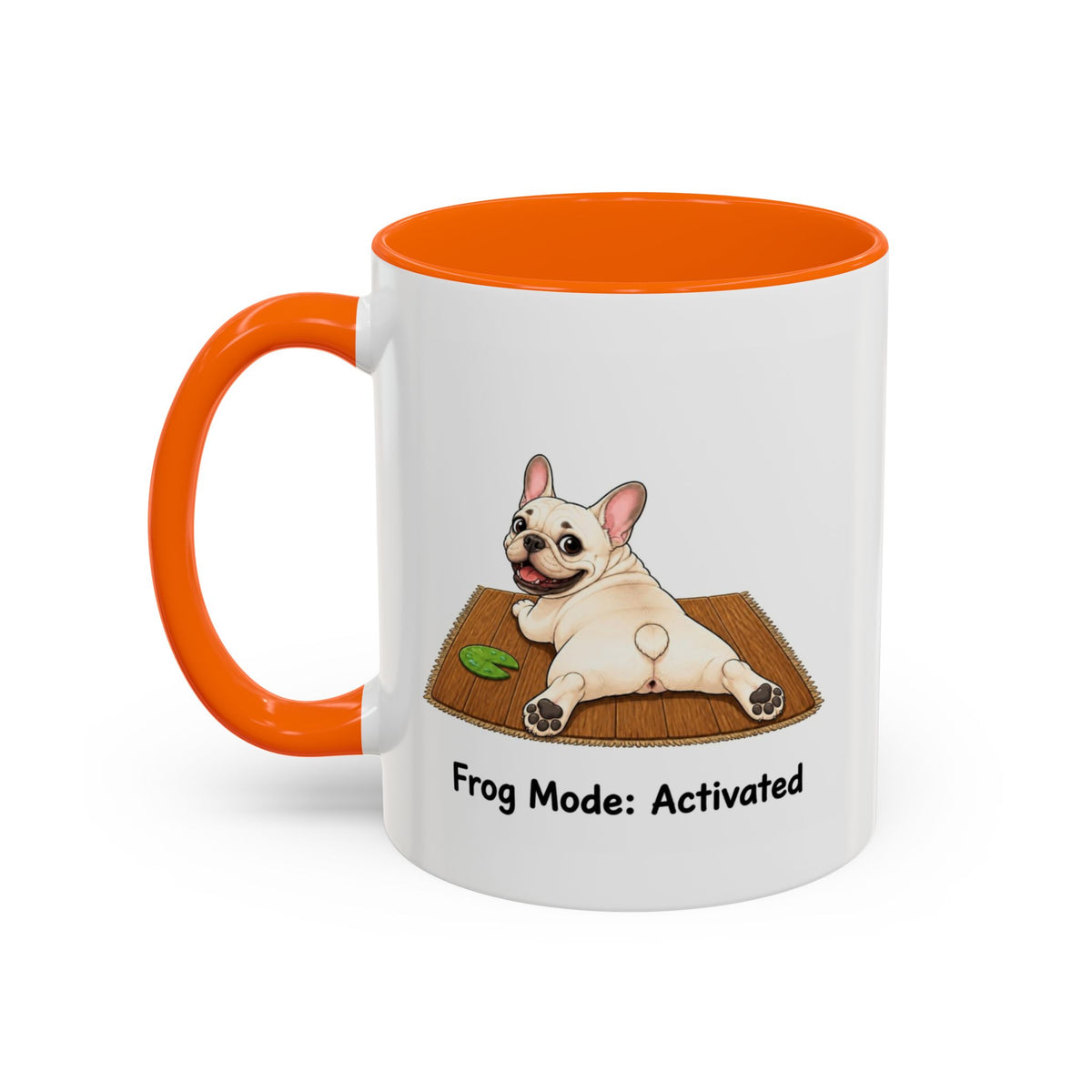 Frog Mode Mug - French Bulldog - Cream