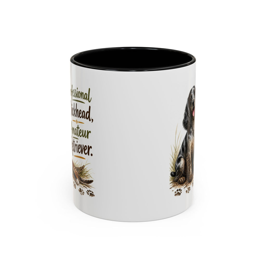 Funny Blue Roan Cocker Spaniel Mug - Professional Dickhead, Amateur Retriever, Working Gun Dog Gift, Pheasant Shooting Mug, 11oz