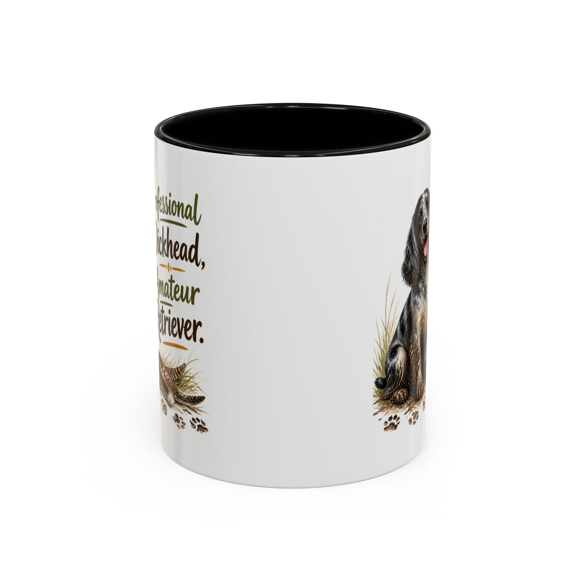 Funny Blue Roan Cocker Spaniel Mug - Professional Dickhead, Amateur Retriever, Working Gun Dog Gift, Pheasant Shooting Mug, 11oz