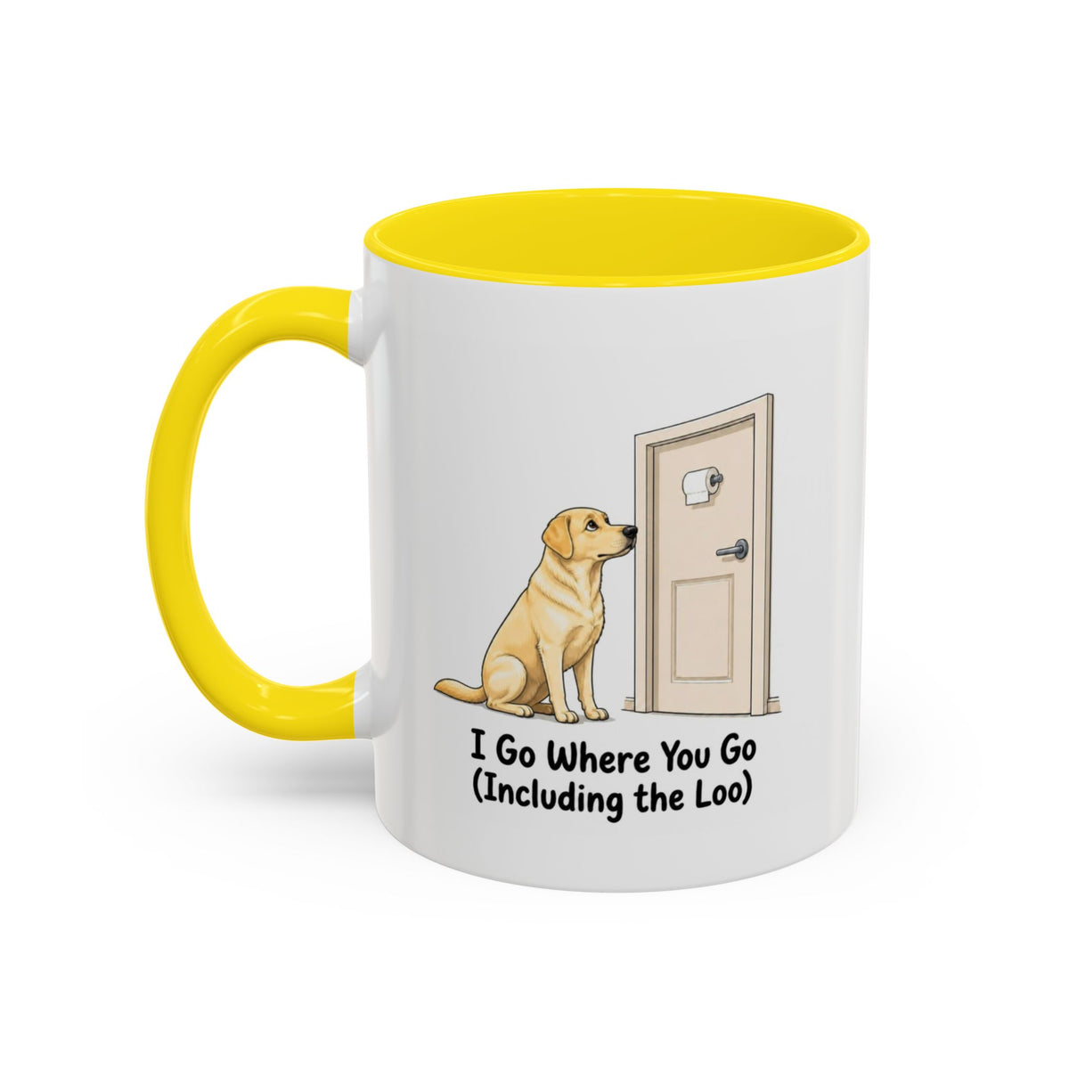 I Go Where You Go Mug - Labrador - Yellow
