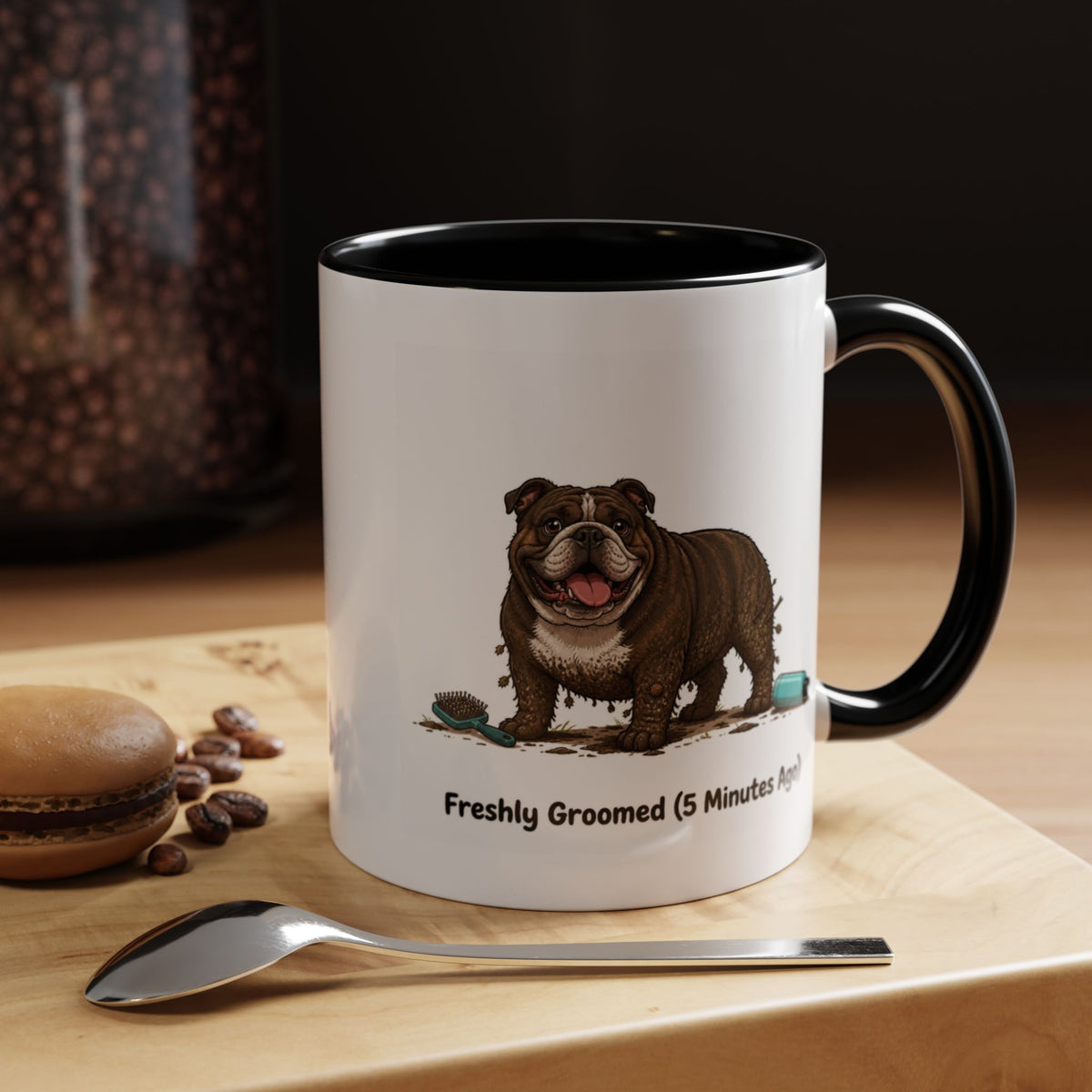 Freshly Groomed Mug - Bulldog - Brindle