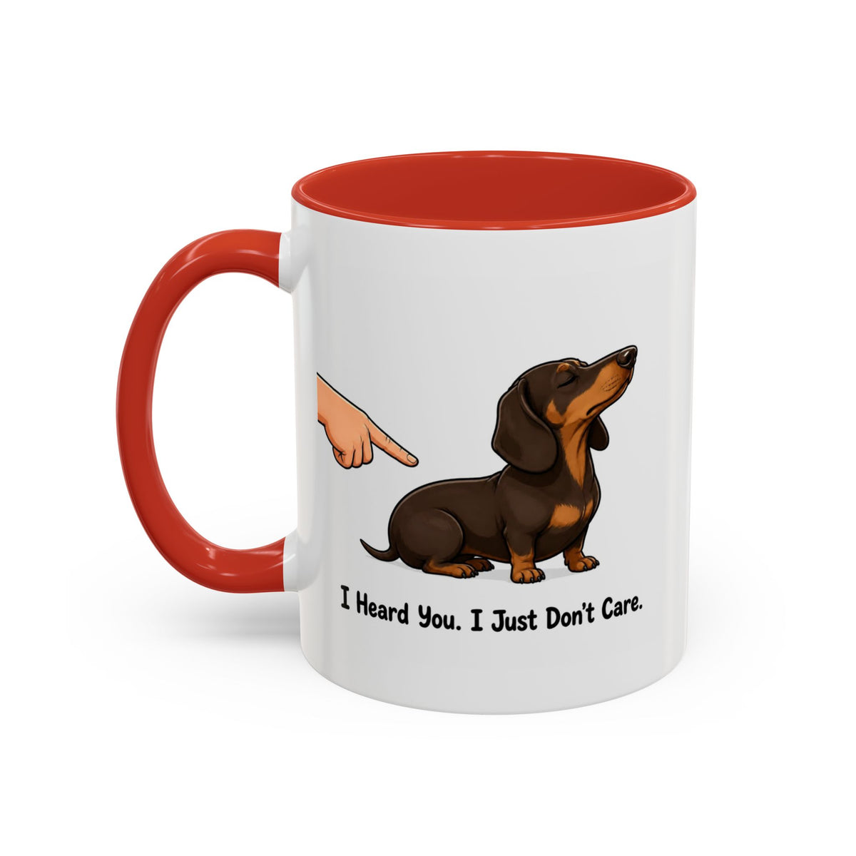 I Heard You Mug - Dachshund - Chocolate & Tan