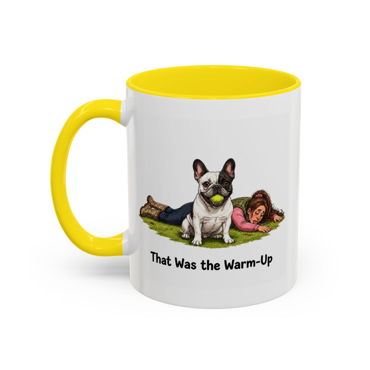 Warm-Up Mug - French Bulldog - Pied - Woman