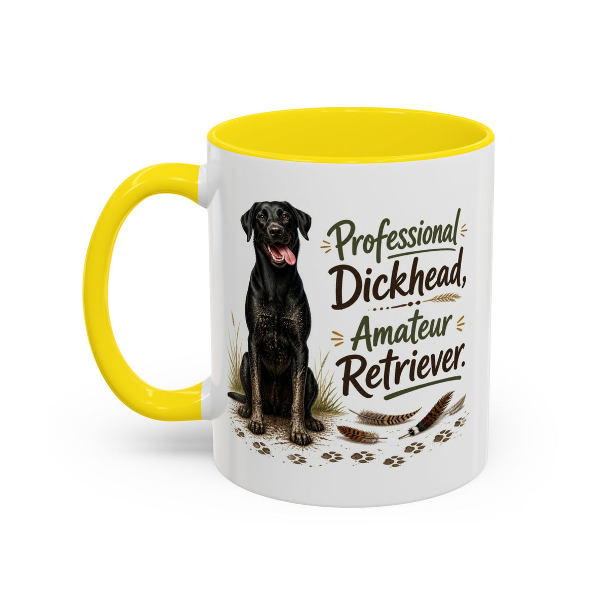 Funny Black Labrador Mug - Professional Dickhead, Amateur Retriever, Working Gun Dog Gift, Pheasant Shooting Mug, 11oz