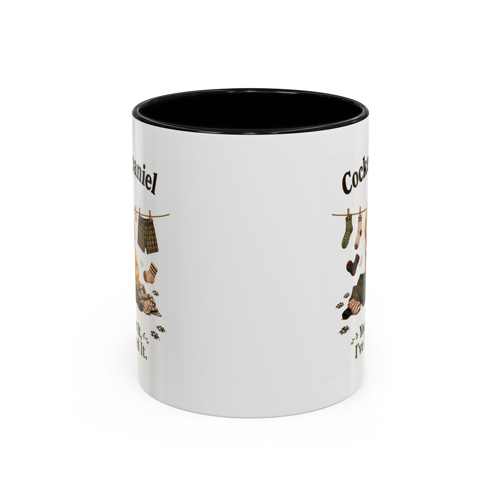 Funny Golden Cocker Spaniel Mug - You Want It, I've Nicked It, Sock Thief Dog, Spaniel Owner Gift, 11oz
