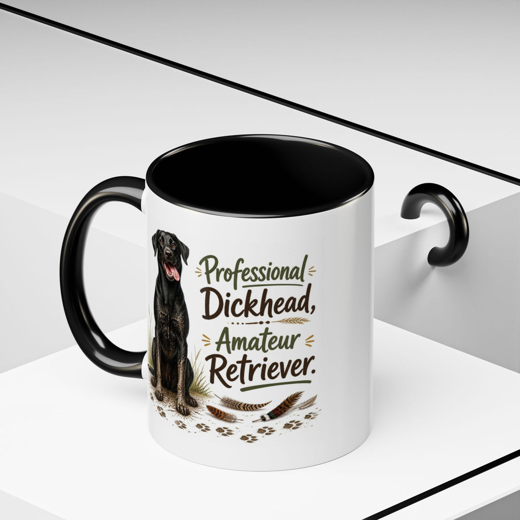 Funny Black Labrador Mug - Professional Dickhead, Amateur Retriever, Working Gun Dog Gift, Pheasant Shooting Mug, 11oz