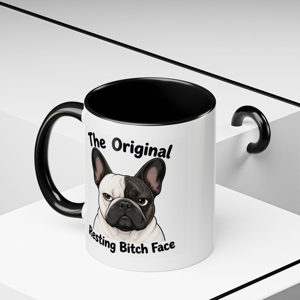 Resting Bitch Face Mug - French Bulldog - Pied