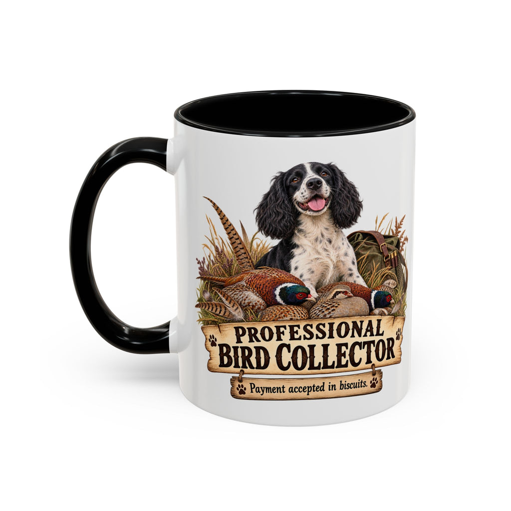 Funny Black and White Springer Spaniel Mug - Professional Bird Collector, Gundog Owner Gift, Shooting Dog Lover Coffee Mug, 11oz