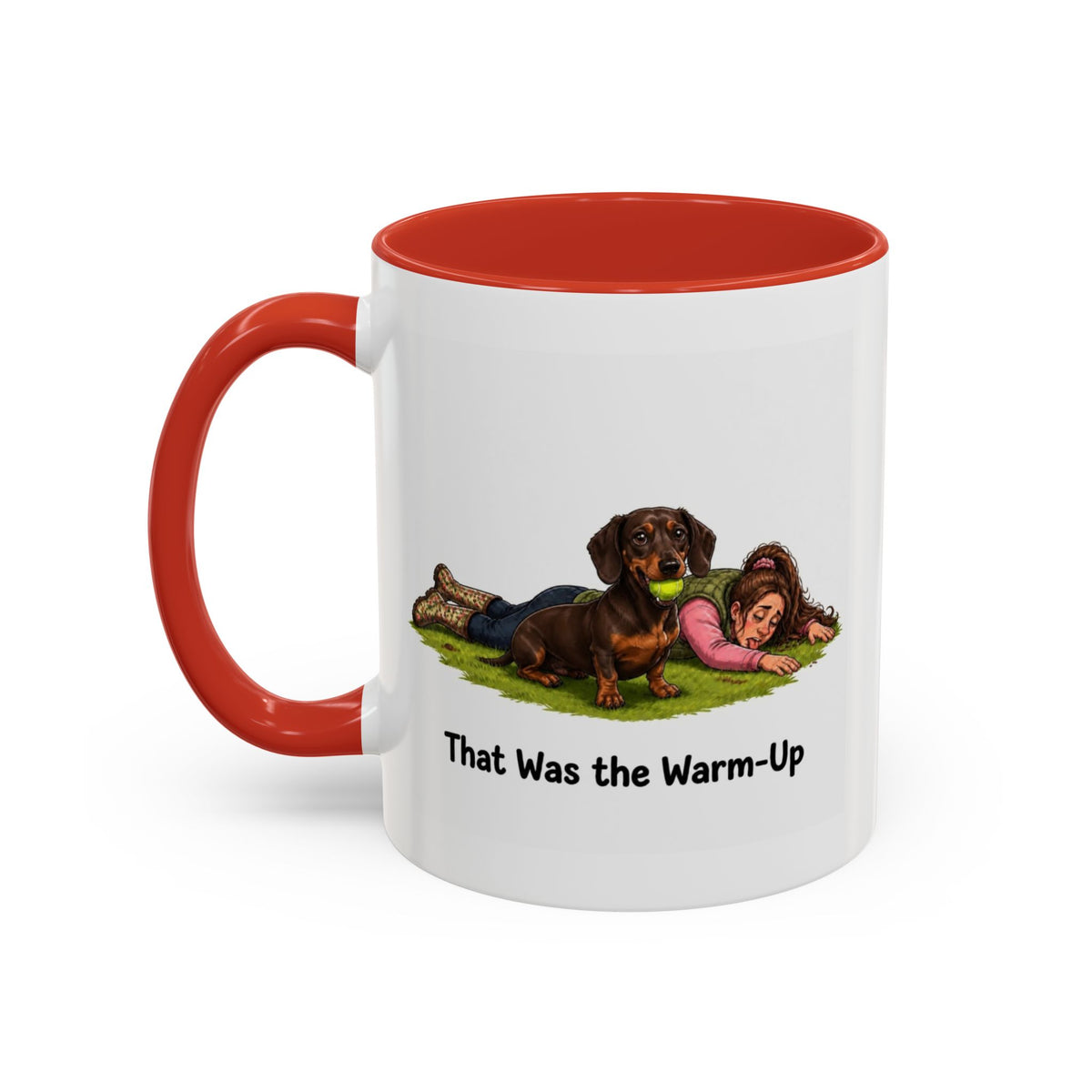 Warm-Up Mug - Mini Smooth Dachshund - Chocolate & Tan - Woman